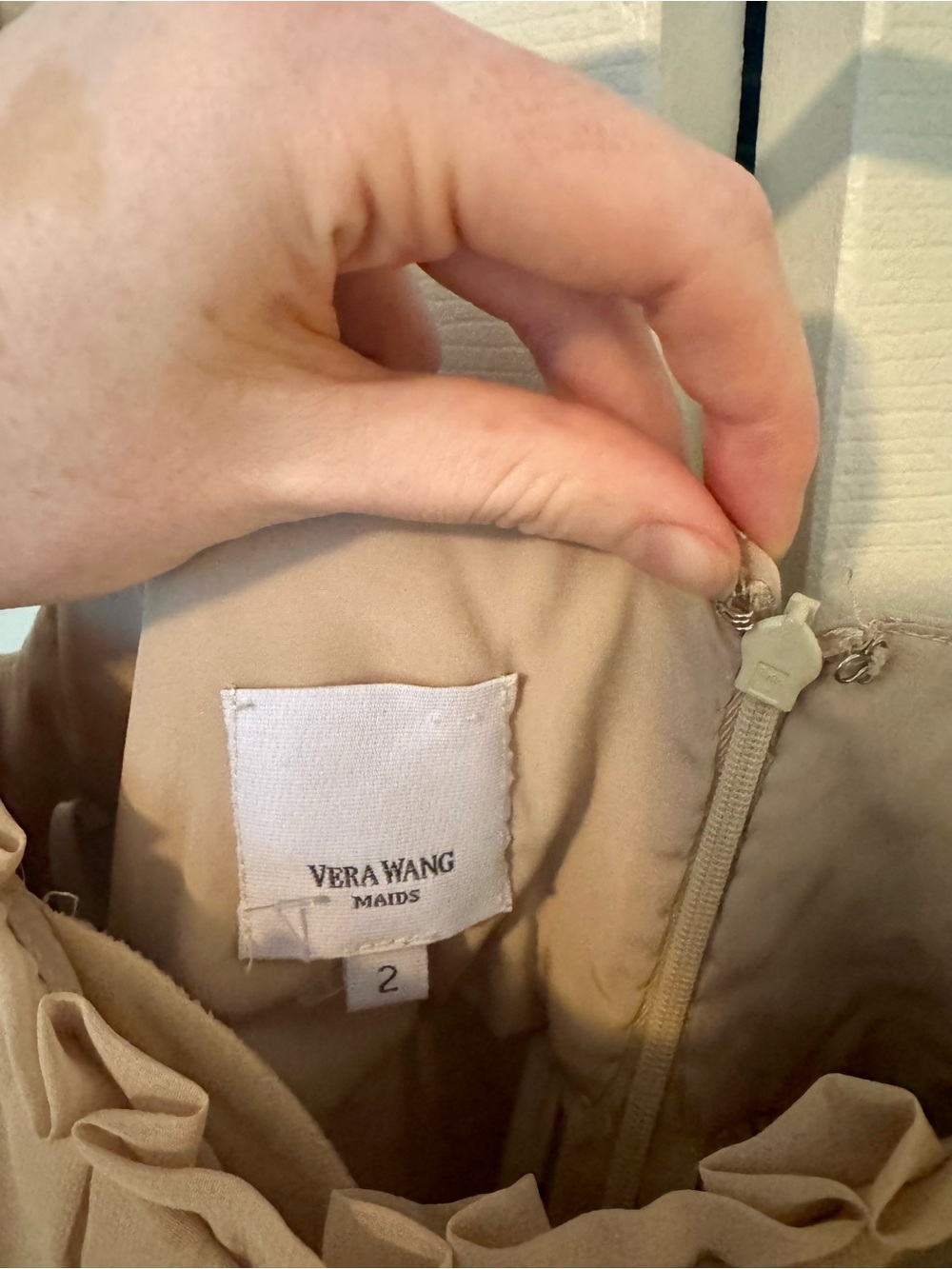 Vera Wang Blush Pink/Tan Maids Dress - Picture 5 of 5